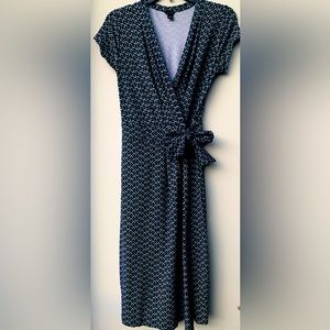 Ann Taylor Geometric Print Wrap Dress